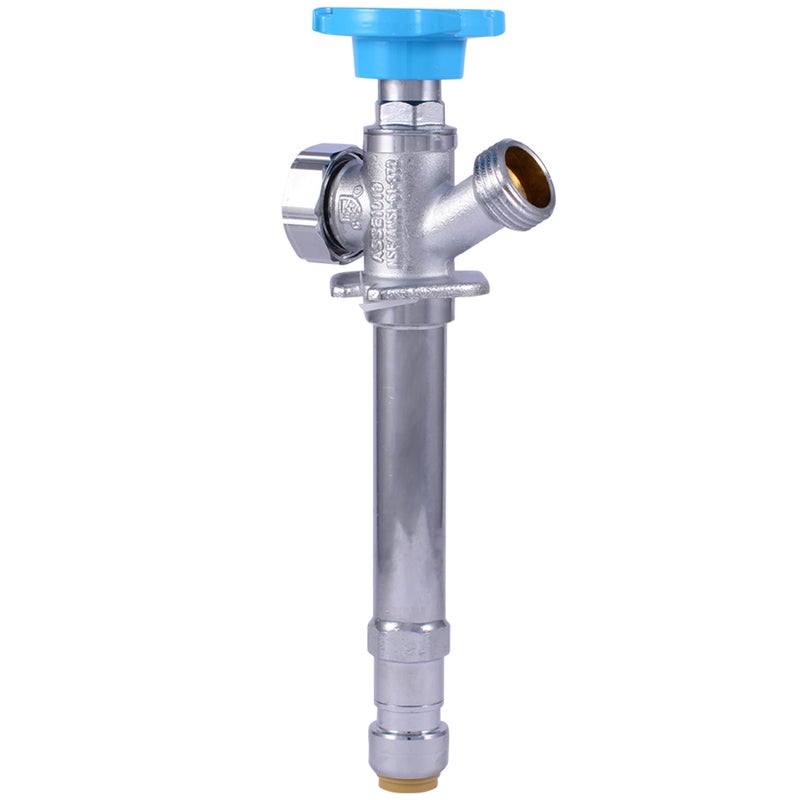 SharkBite 4 Inch Frost Free Sillcock, 1/2 x 3/4 Inch MHT, Push to Connect Brass Plumbing Fitting, PEX Pipe, Copper, CPVC, PE-RT, HDPE, 25743LF - Image 1